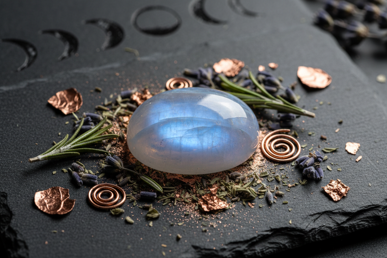 Exploring Moonstone: Uses, Correspondences, and Cleansing Tips for This Mystical Gemstone