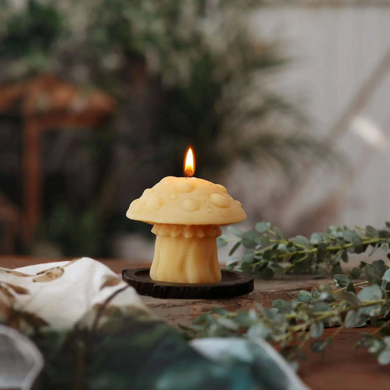 Mushroom Candles – 100% Pure Beeswax - Witchy wonder