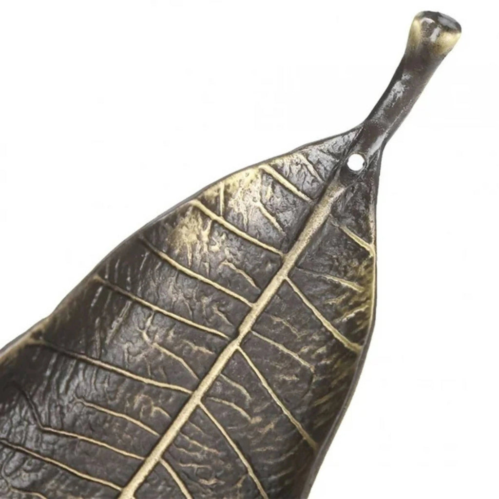 Antique Bronze Leaf Incense Holder, Decor, Meditation, Yoga - Witchy wonder