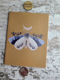 Watercolor Moon Moth Journal - Witchy wonder