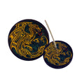 Round Wooden Incense Burner (4 in.) - Dragon - Witchy wonder