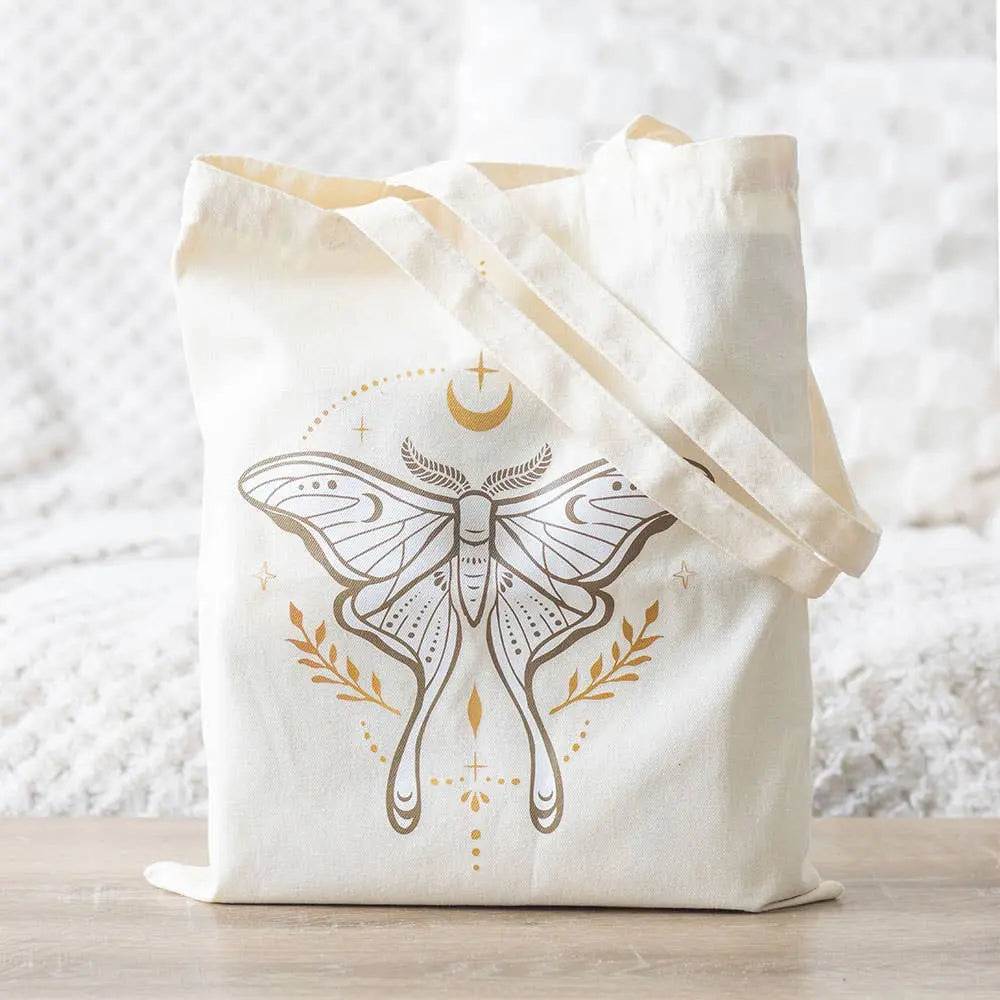 Light Luna Moth Tote Bag - Witchy wonder