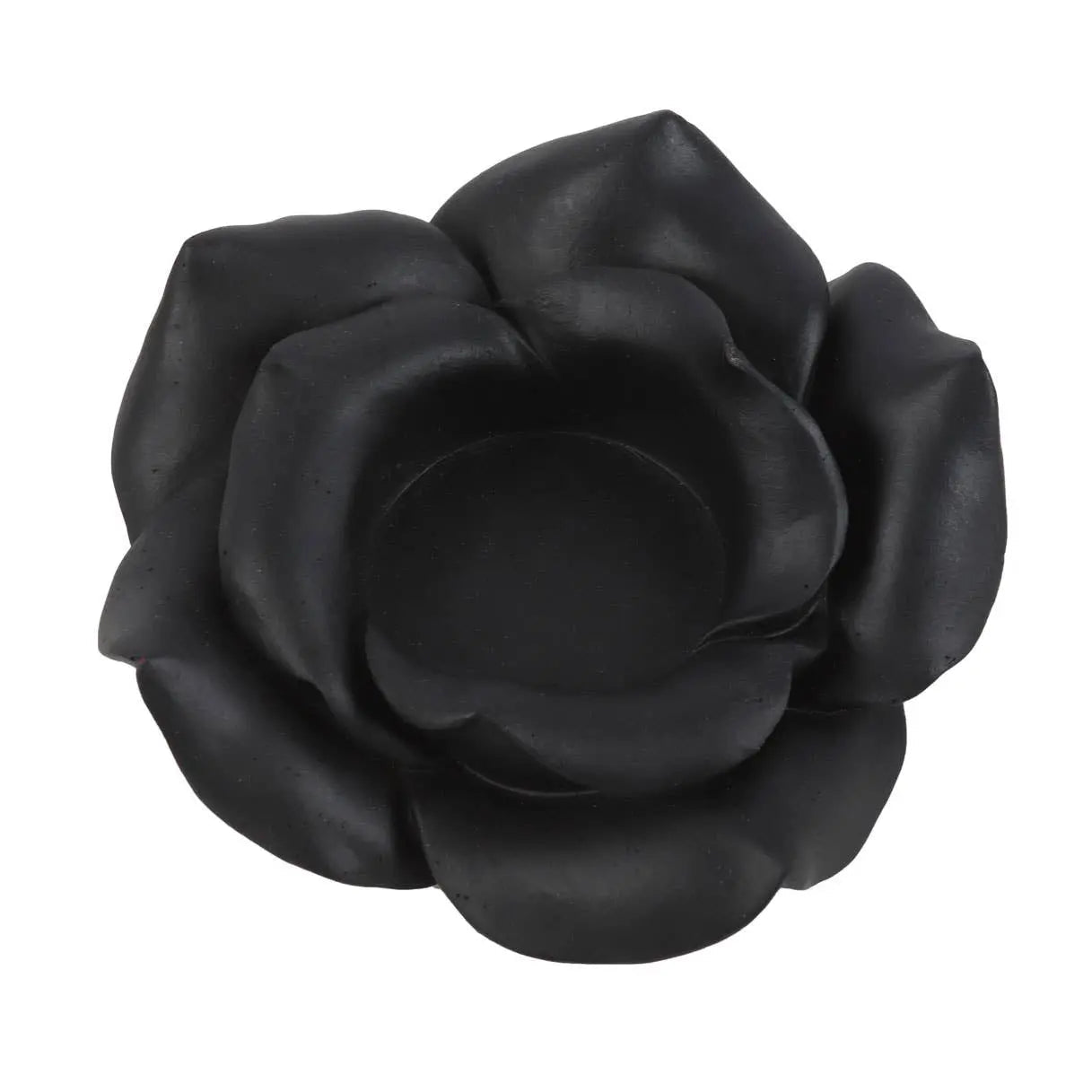 Black Rose Resin Tealight Candle Holder - Witchy wonder