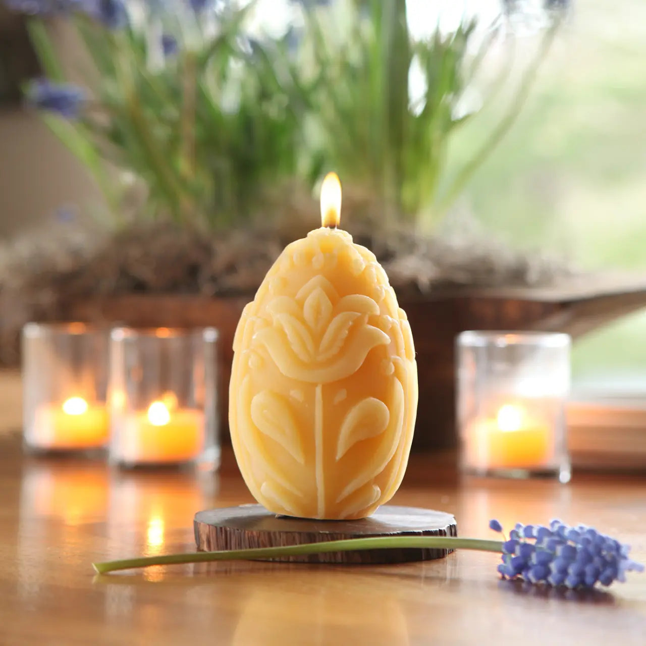 Beeswax Egg Pillar - Witchy wonder