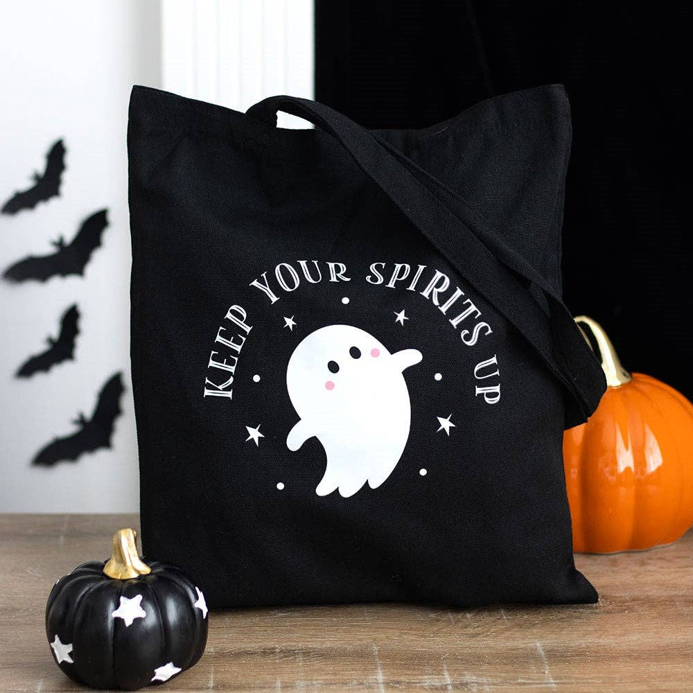 Keep Your Spirits Up Halloween Ghost Tote Bag - Witchy wonder