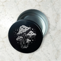Mushroom engraved 4oz metal herb stash/storage container - Witchy wonder
