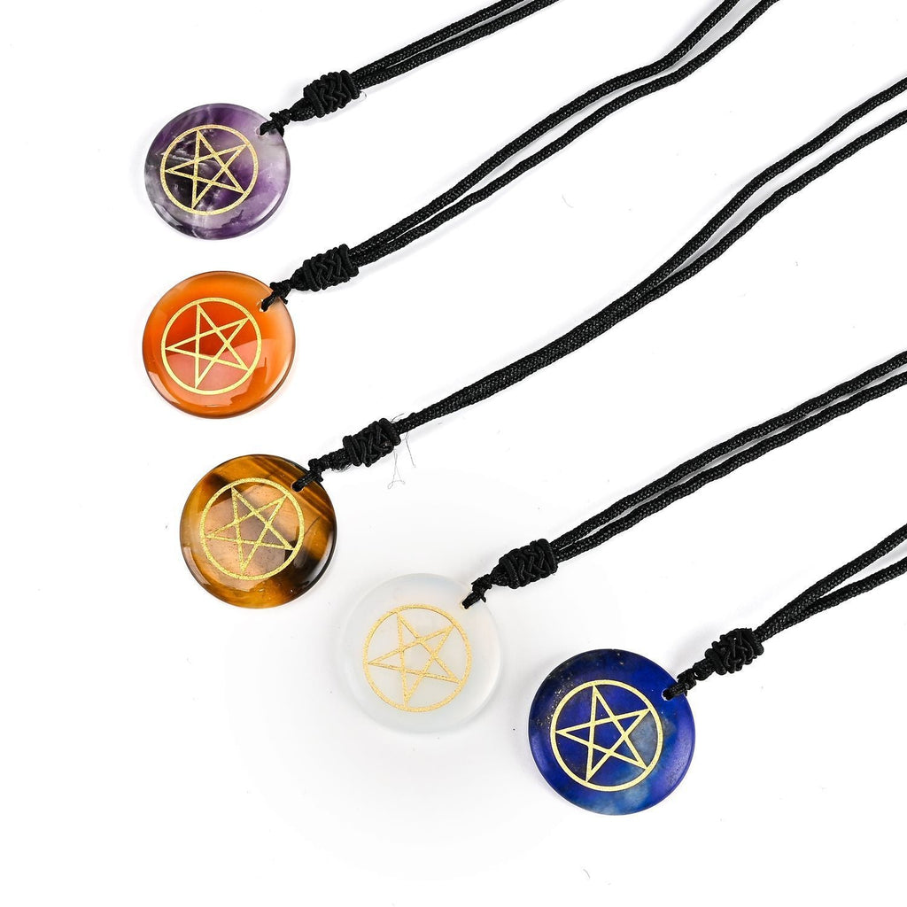 Pentacle Crystal Rope Necklaces - Witchy wonder