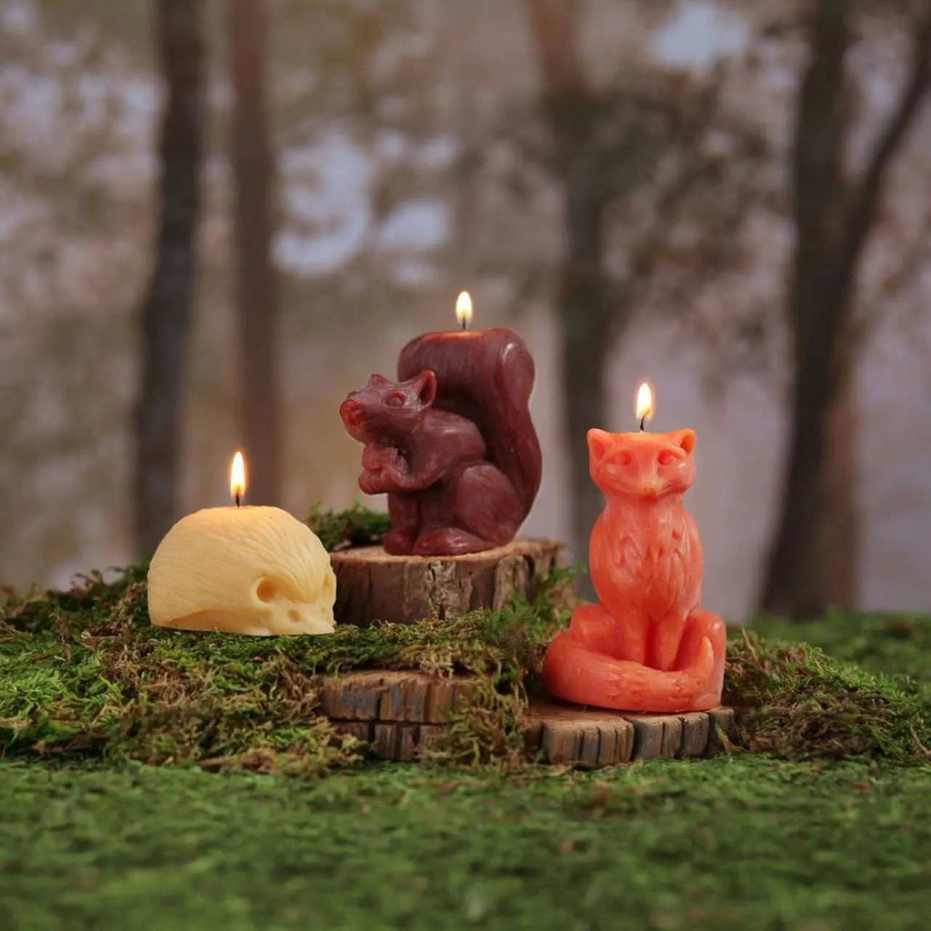 Hedgehog Candle – 100% Pure Beeswax – Handcrafted - Witchy wonder