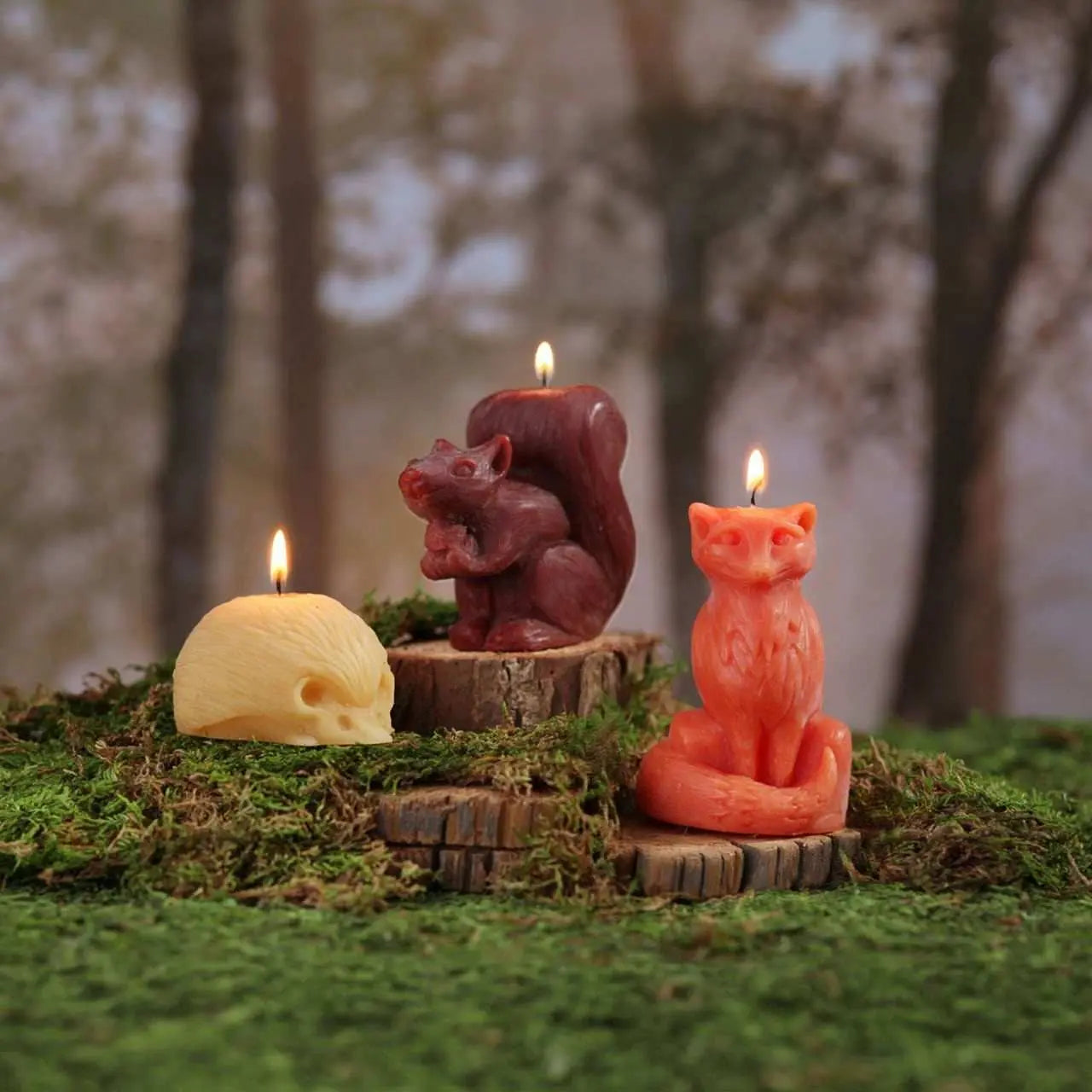 Hedgehog Candle – 100% Pure Beeswax – Handcrafted - Witchy wonder