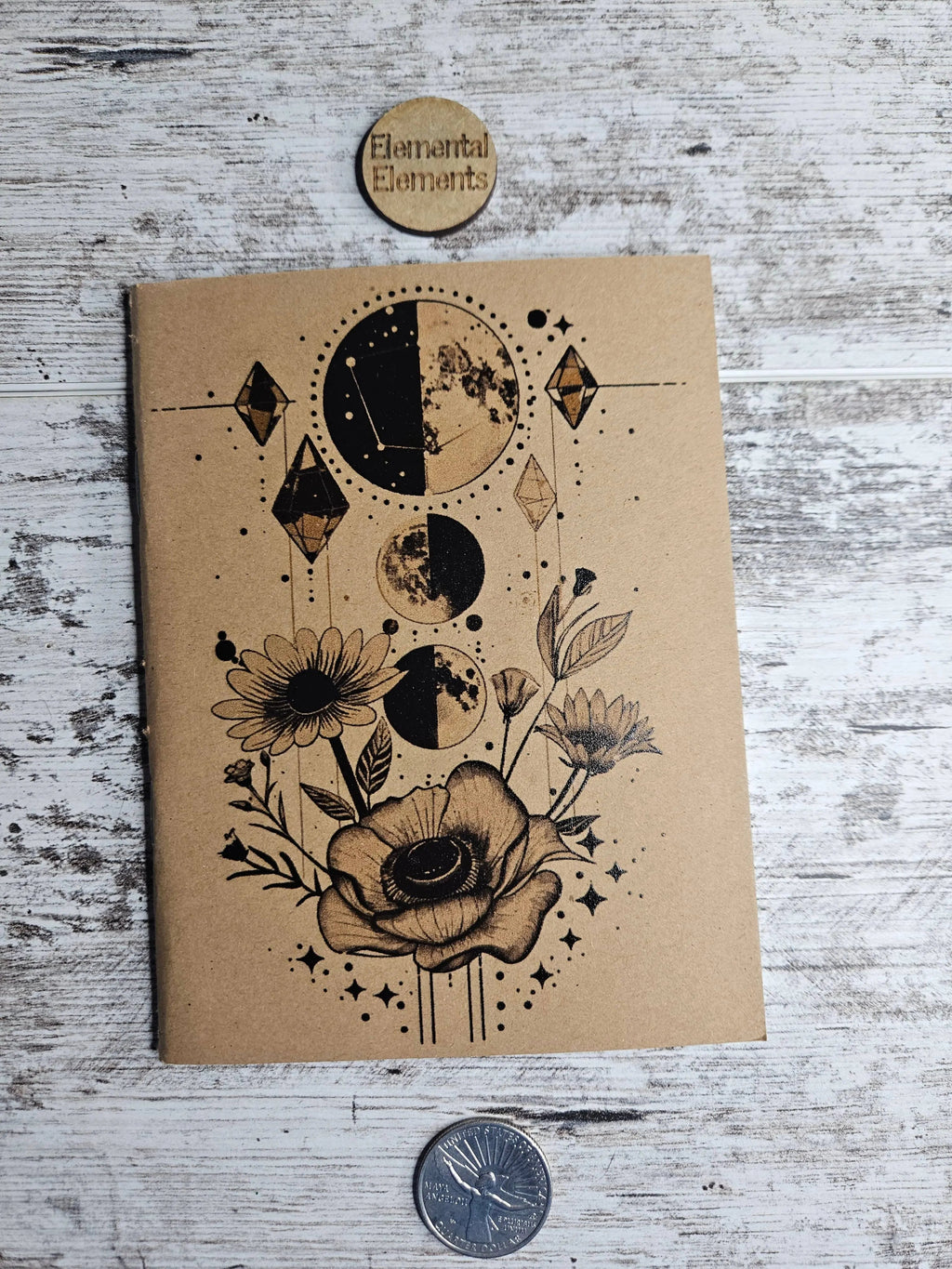Lunar Blossom Journal Notebook - Witchy wonder
