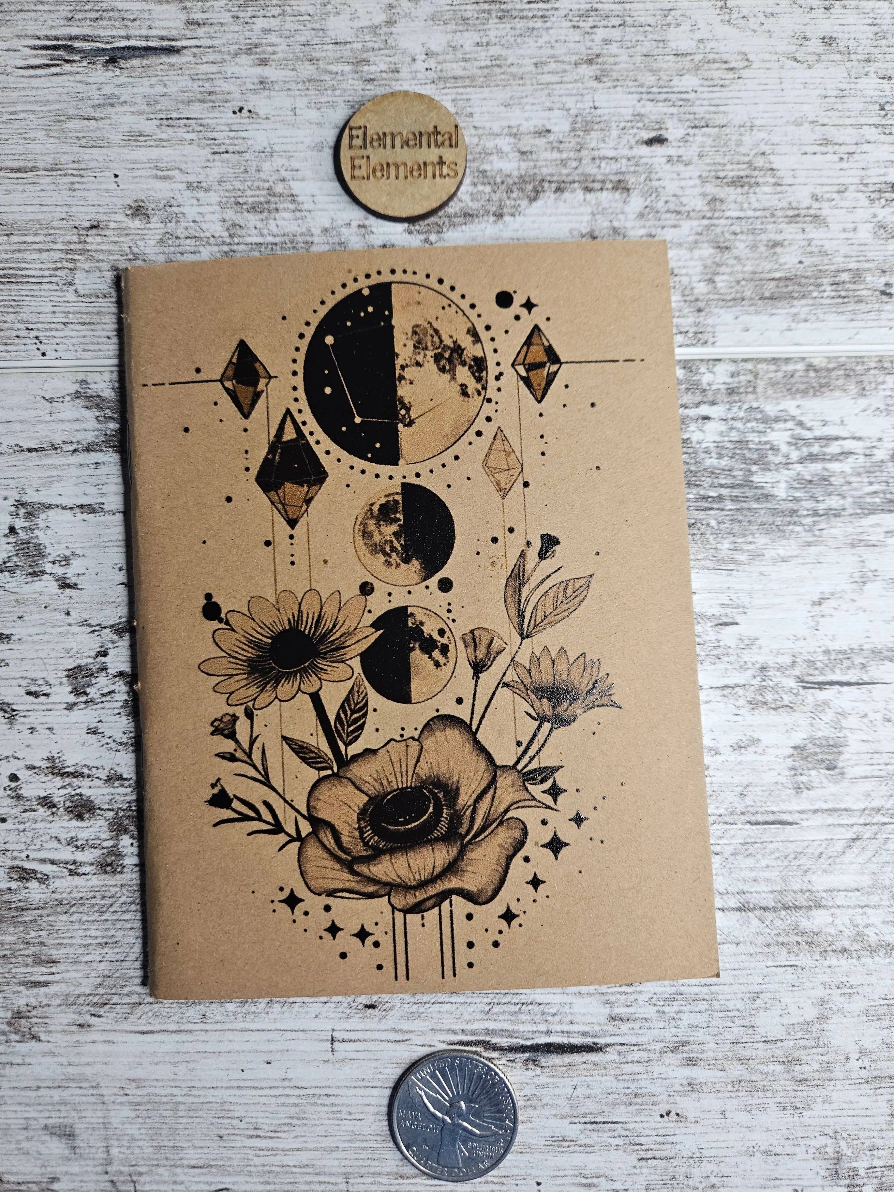 Lunar Blossom Journal Notebook - Witchy wonder