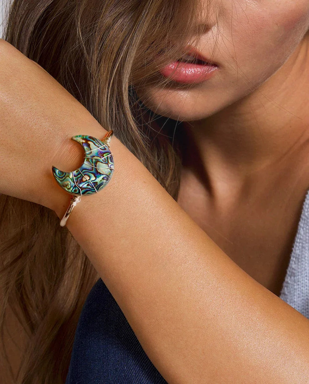 Abalone Shell Moon Bracelet - Witchy wonder