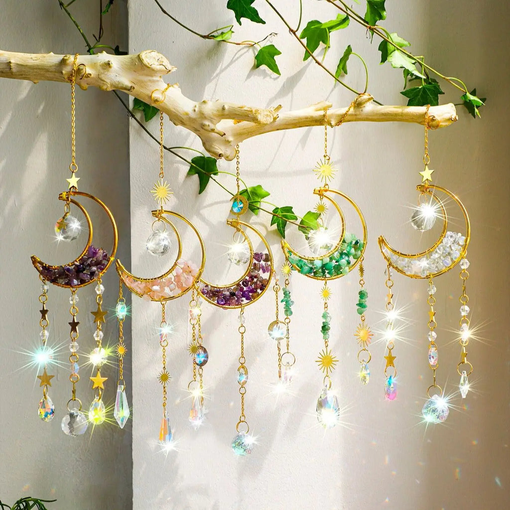 Crystal Moon Suncatchers - Witchy wonder