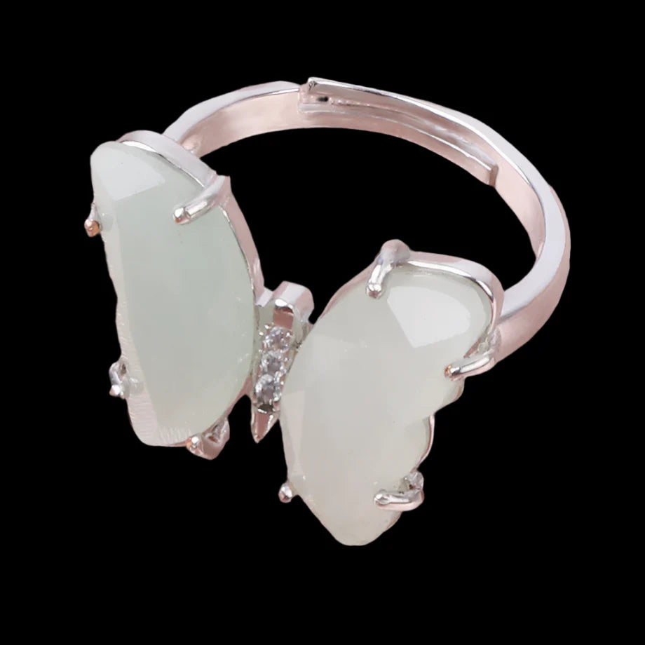 Crystal Butterfly Necklace & Ring - Witchy wonder