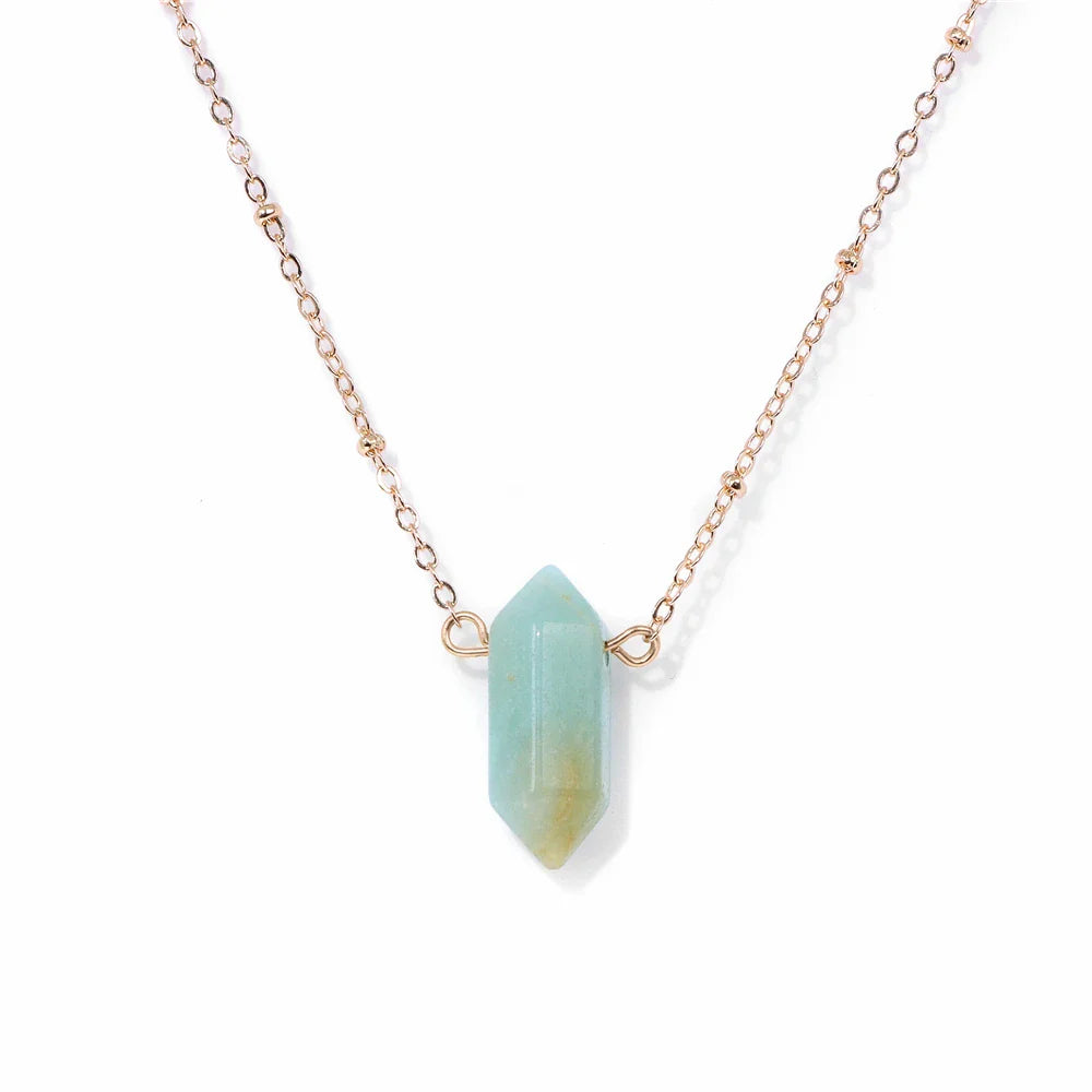 Crystal Hexagon Gold Necklaces - Witchy wonder
