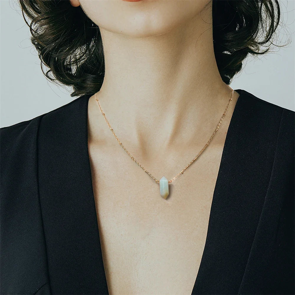 Crystal Hexagon Gold Necklaces - Witchy wonder