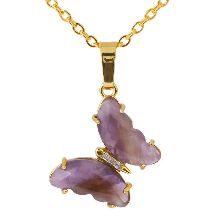 Crystal Butterfly Necklace & Ring - Witchy wonder