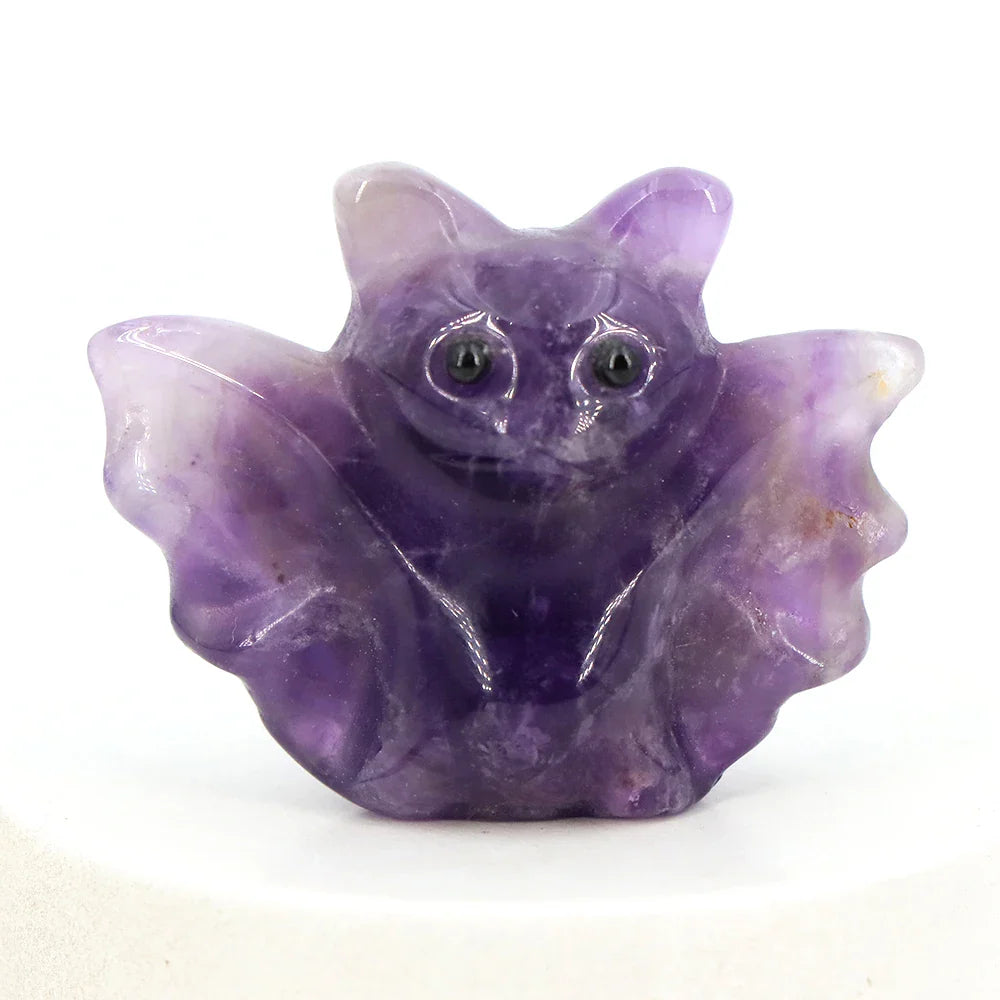 Crystal Bat Statues - Witchy wonder