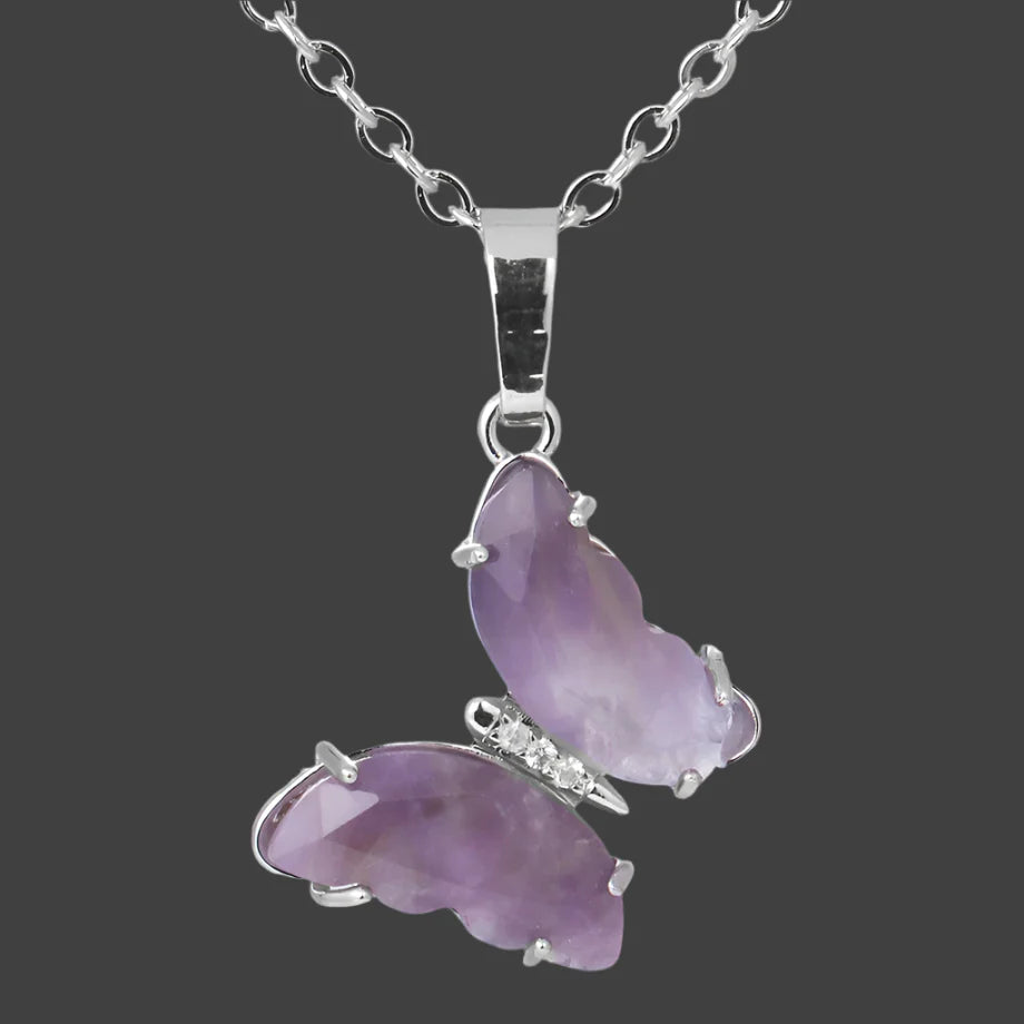 Crystal Butterfly Necklace & Ring - Witchy wonder