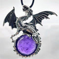 Crystal Circle Dragon Necklaces - Witchy wonder