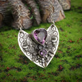 Amethyst Heart Pendant Necklace - Witchy wonder