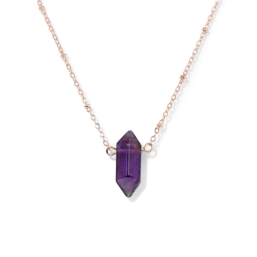 Crystal Hexagon Gold Necklaces - Witchy wonder