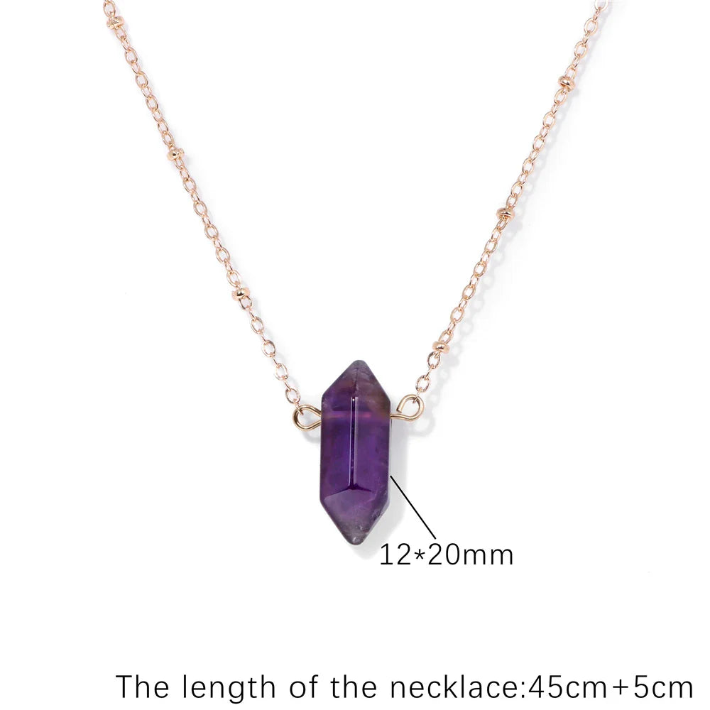 Crystal Hexagon Gold Necklaces - Witchy wonder