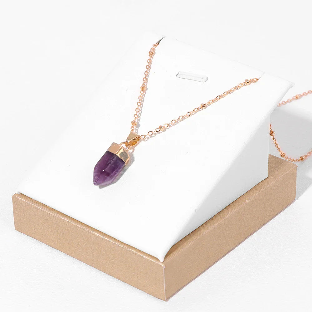 Crystal Point Gold Pendant Necklaces - Witchy wonder