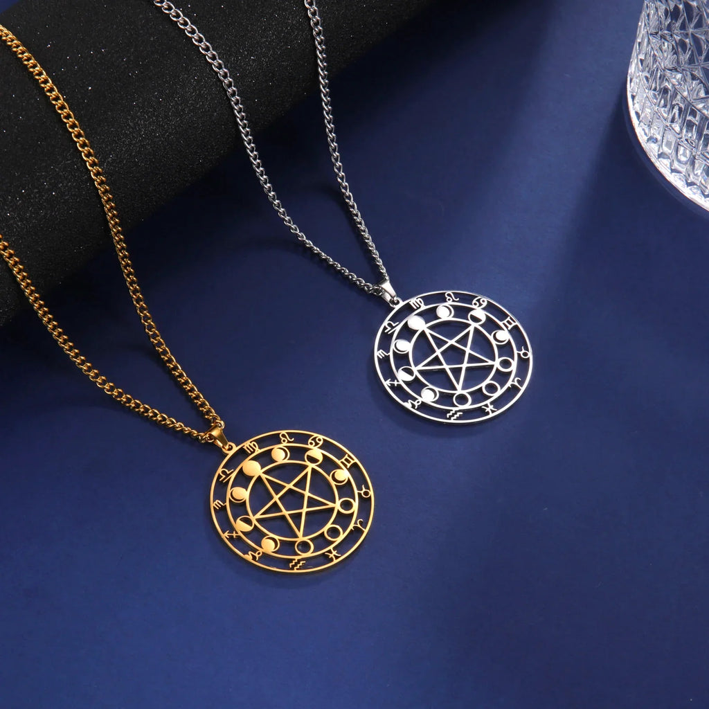 Pentacle Symbols Necklace - Witchy wonder