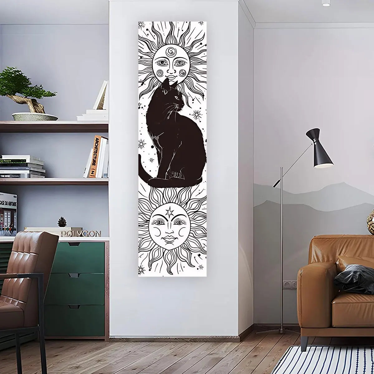 Witchy Sun & Moon Banner Tapestry - Witchy wonder