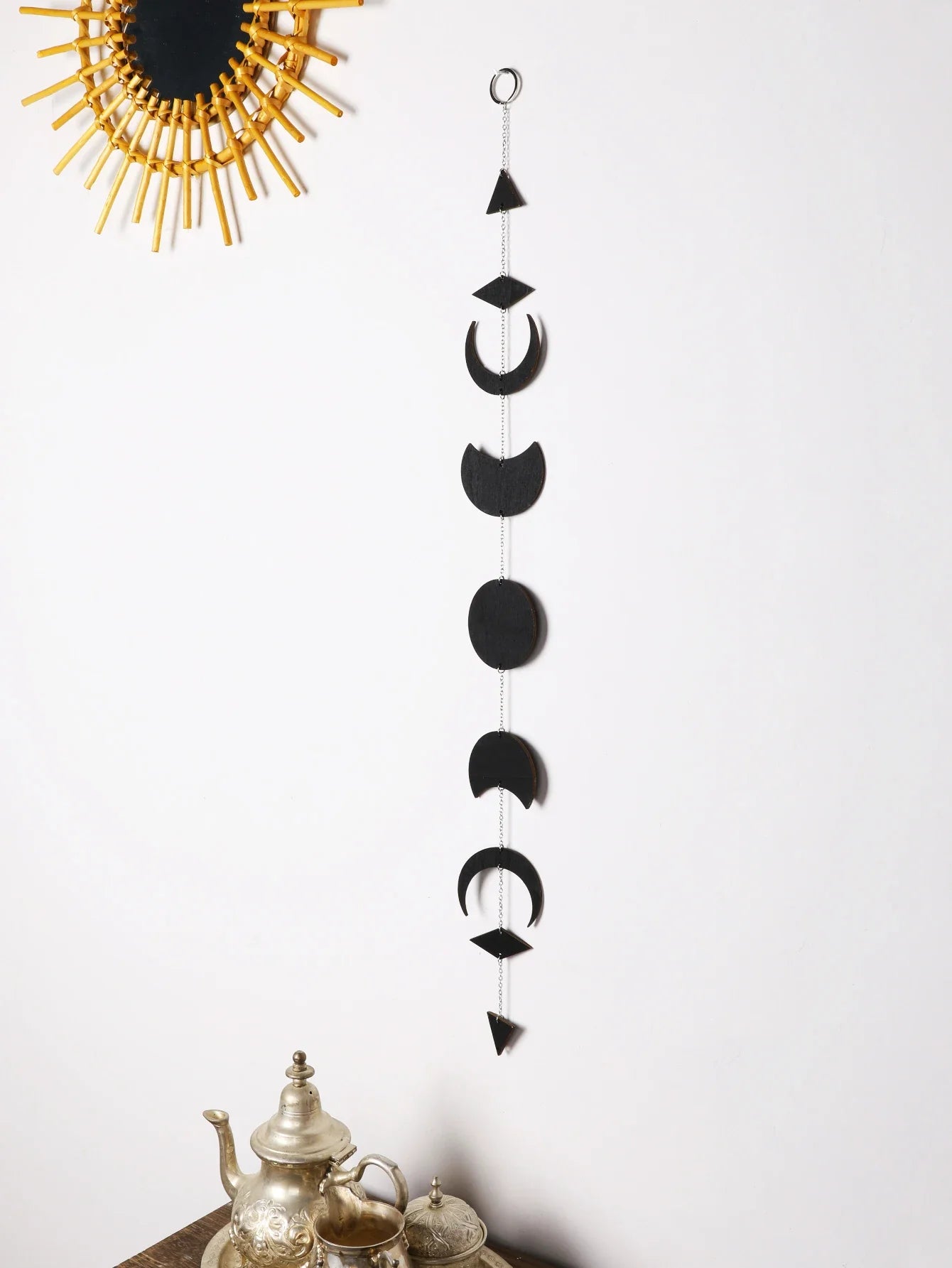 Black Moon Phase Wall Hanger - Witchy wonder