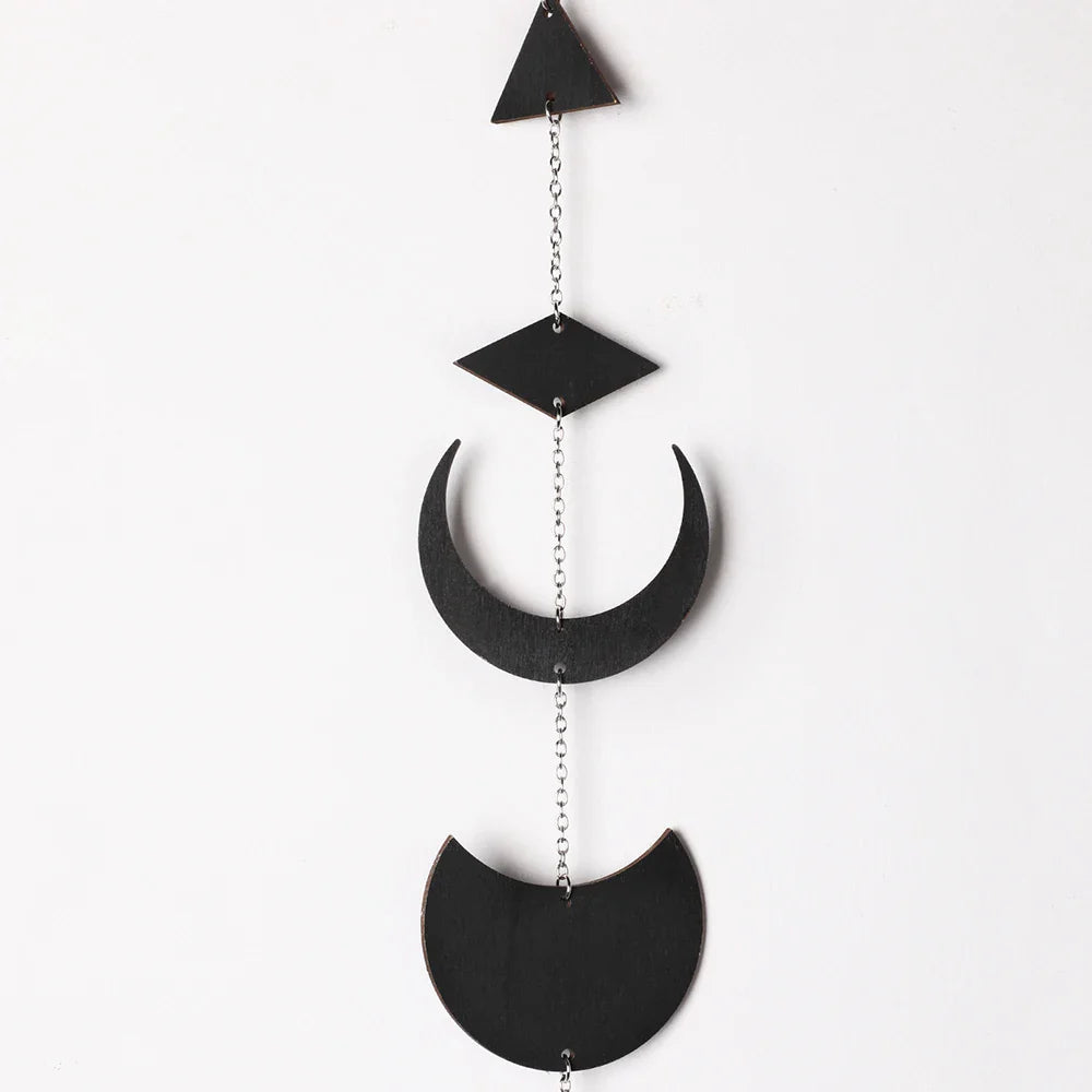 Black Moon Phase Wall Hanger - Witchy wonder