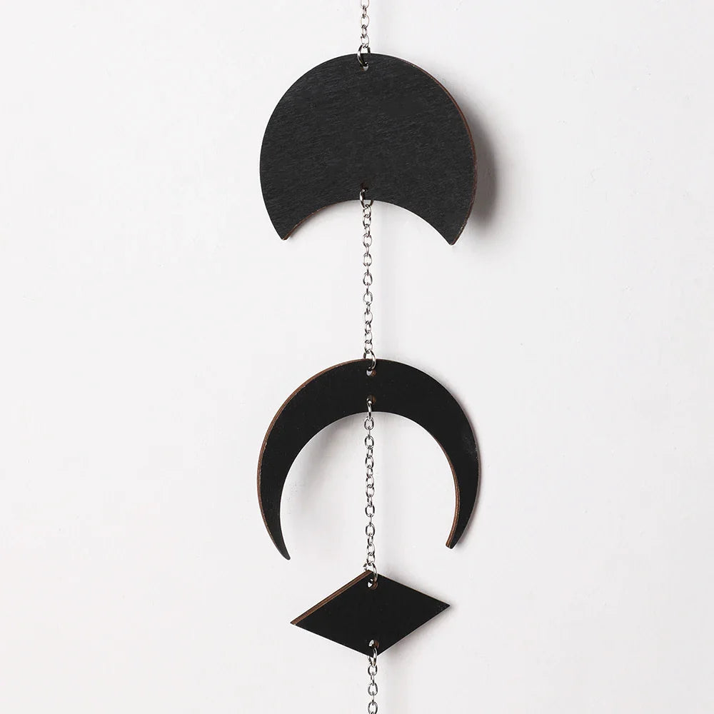 Black Moon Phase Wall Hanger - Witchy wonder