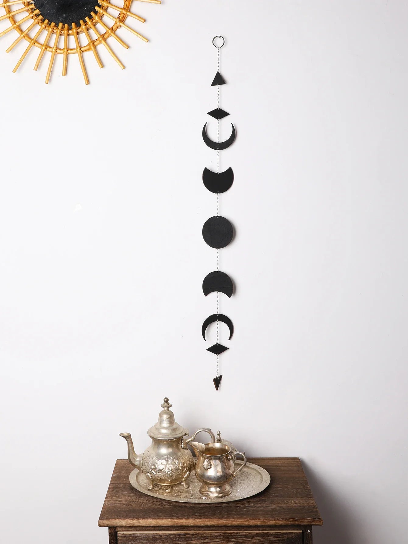 Black Moon Phase Wall Hanger - Witchy wonder