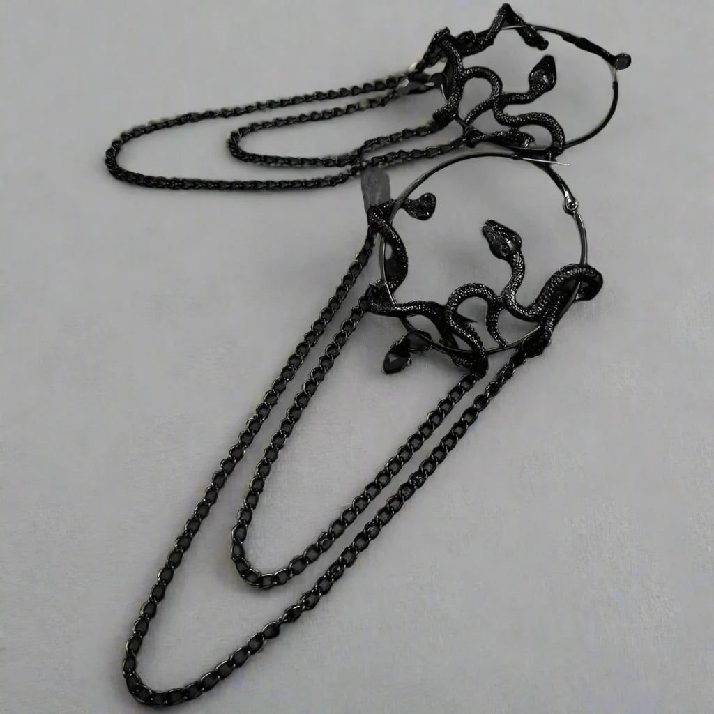 Snake Hoop Earrings - Witchy wonder