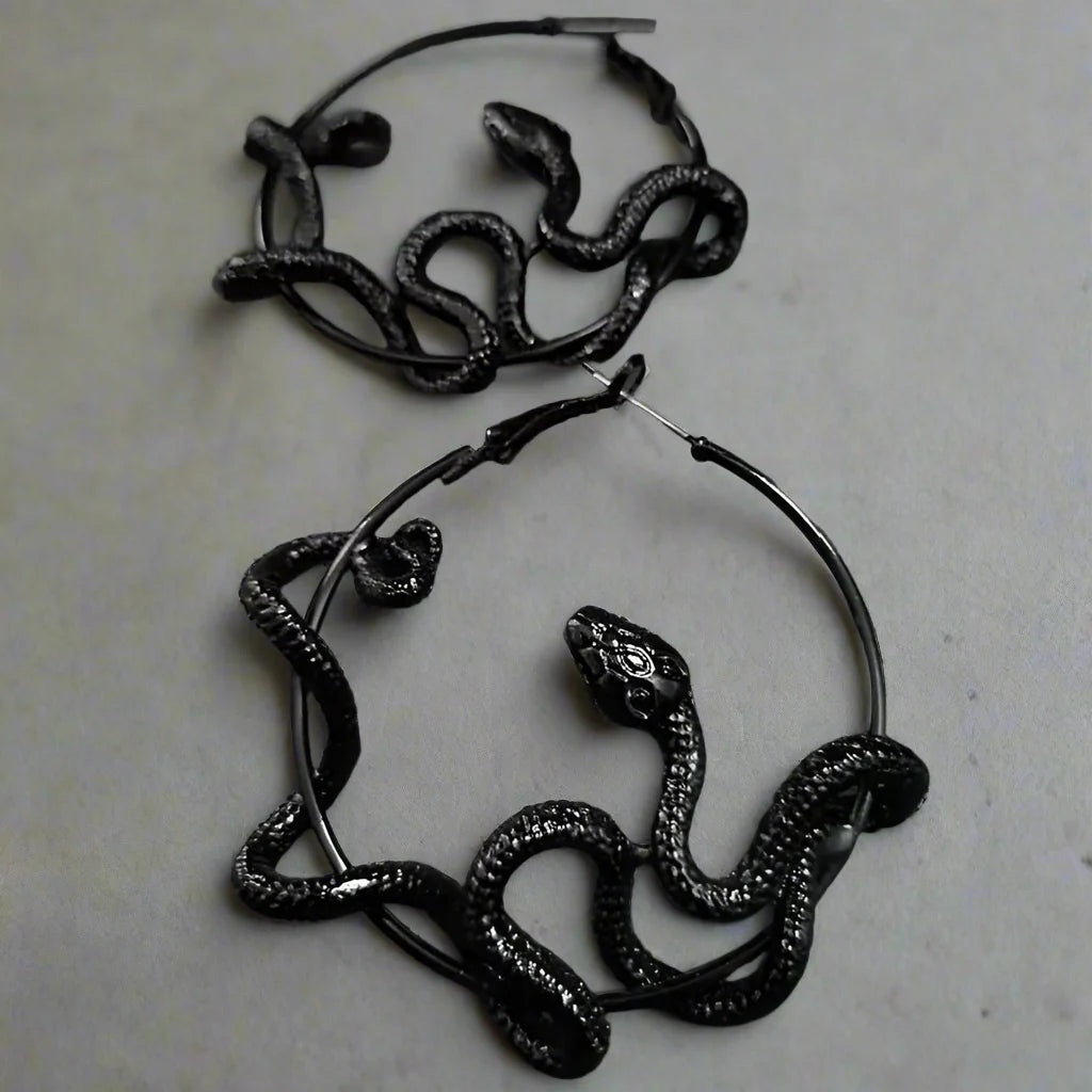 Snake Hoop Earrings - Witchy wonder