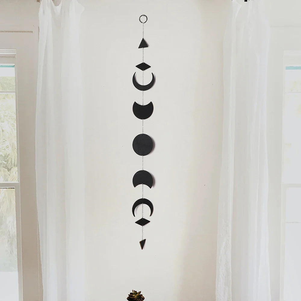 Black Moon Phase Wall Hanger - Witchy wonder