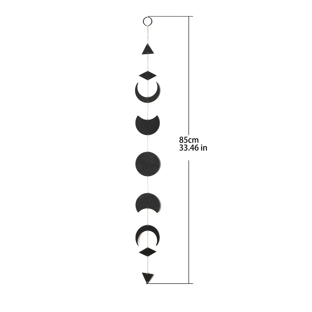 Black Moon Phase Wall Hanger - Witchy wonder