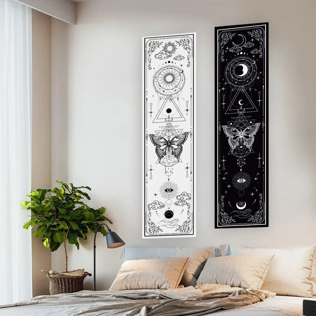 Witchy Sun & Moon Banner Tapestry - Witchy wonder