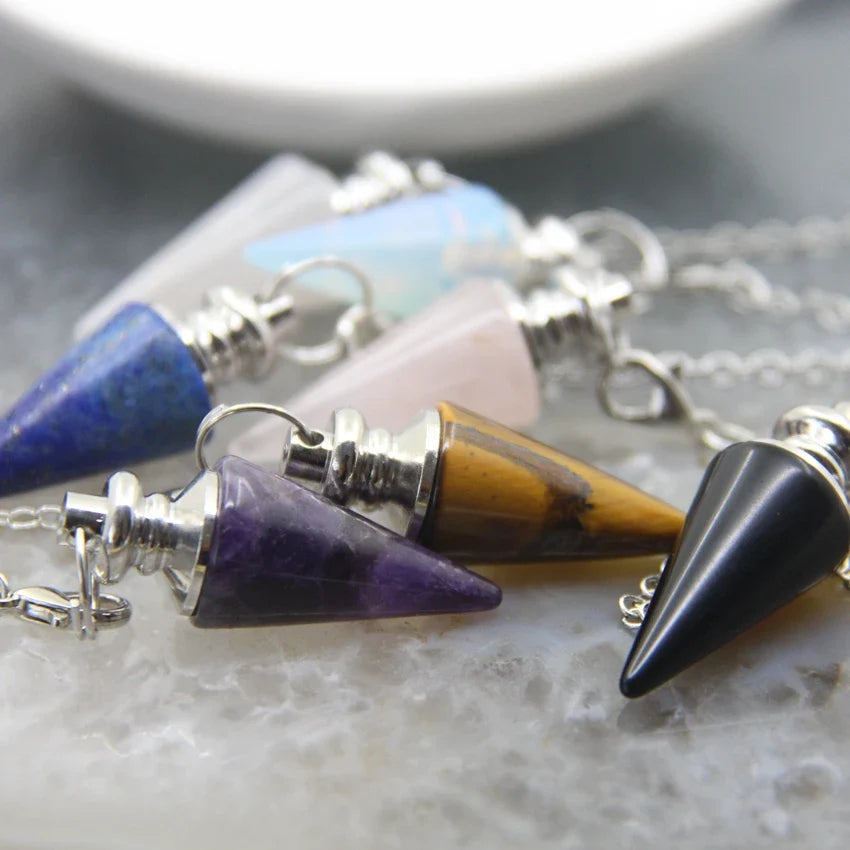 Silver Crystal Pendulums - Witchy wonder