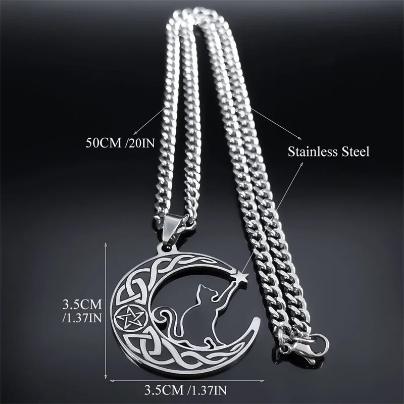 Celtic Moon Design Necklaces - Witchy wonder