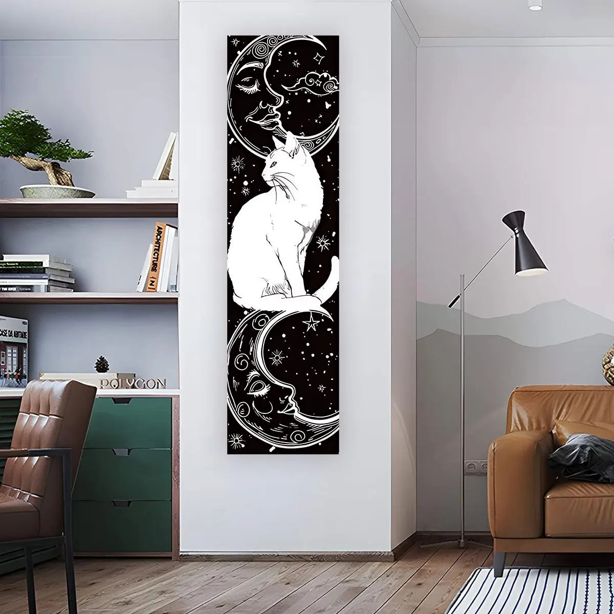 Witchy Sun & Moon Banner Tapestry - Witchy wonder