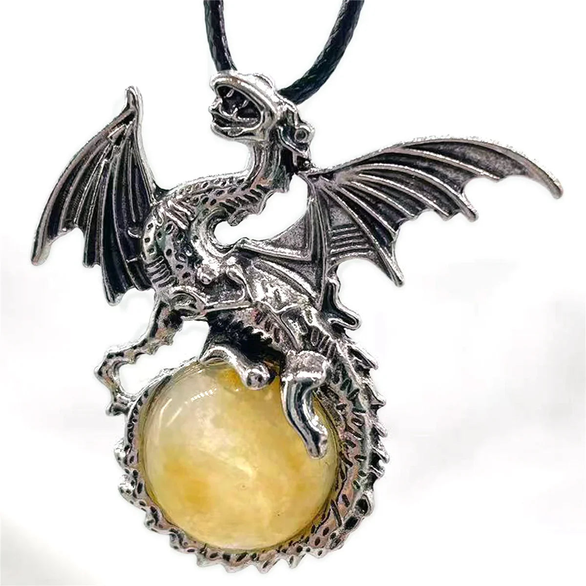 Crystal Circle Dragon Necklaces - Witchy wonder