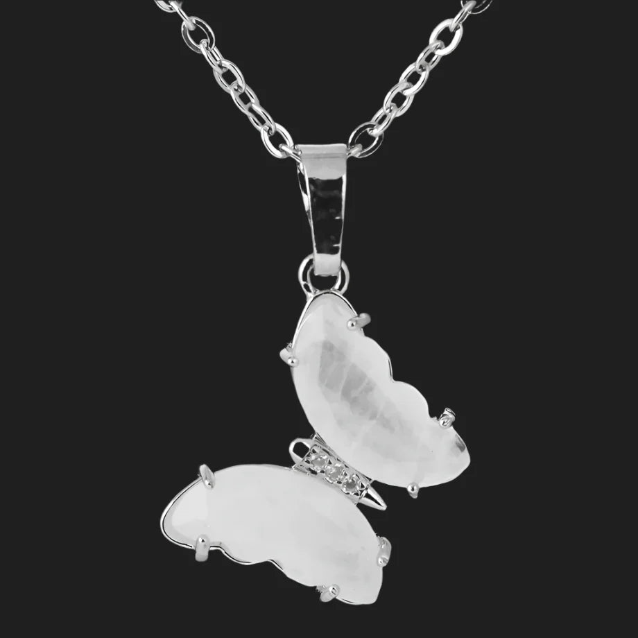 Crystal Butterfly Necklace & Ring - Witchy wonder