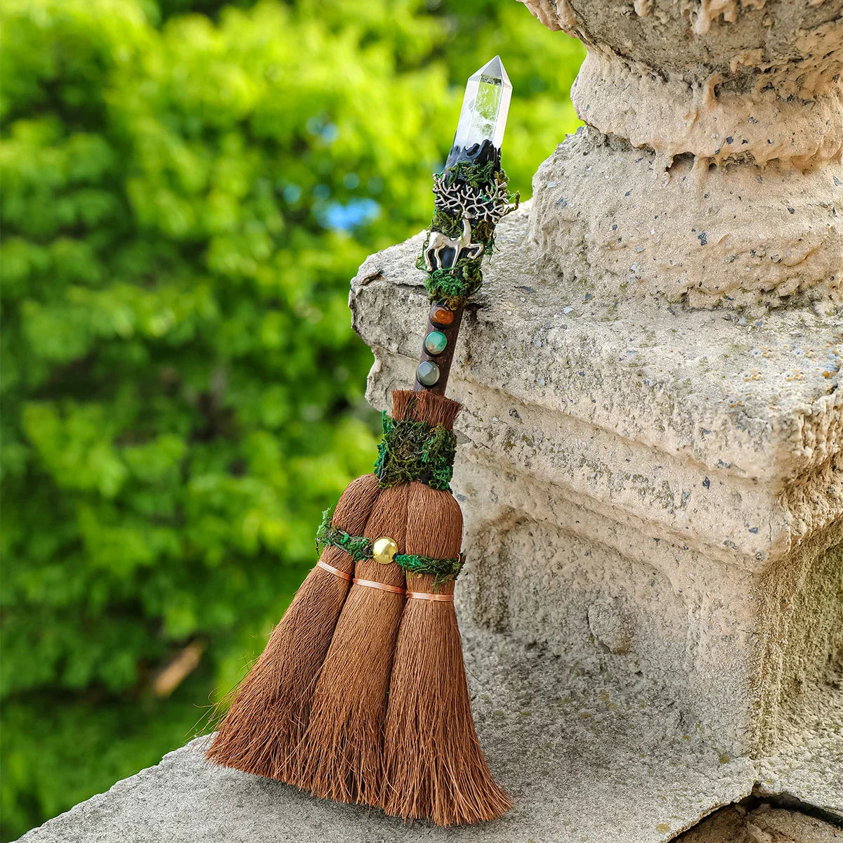 Crystal Charm Brooms - Witchy wonder