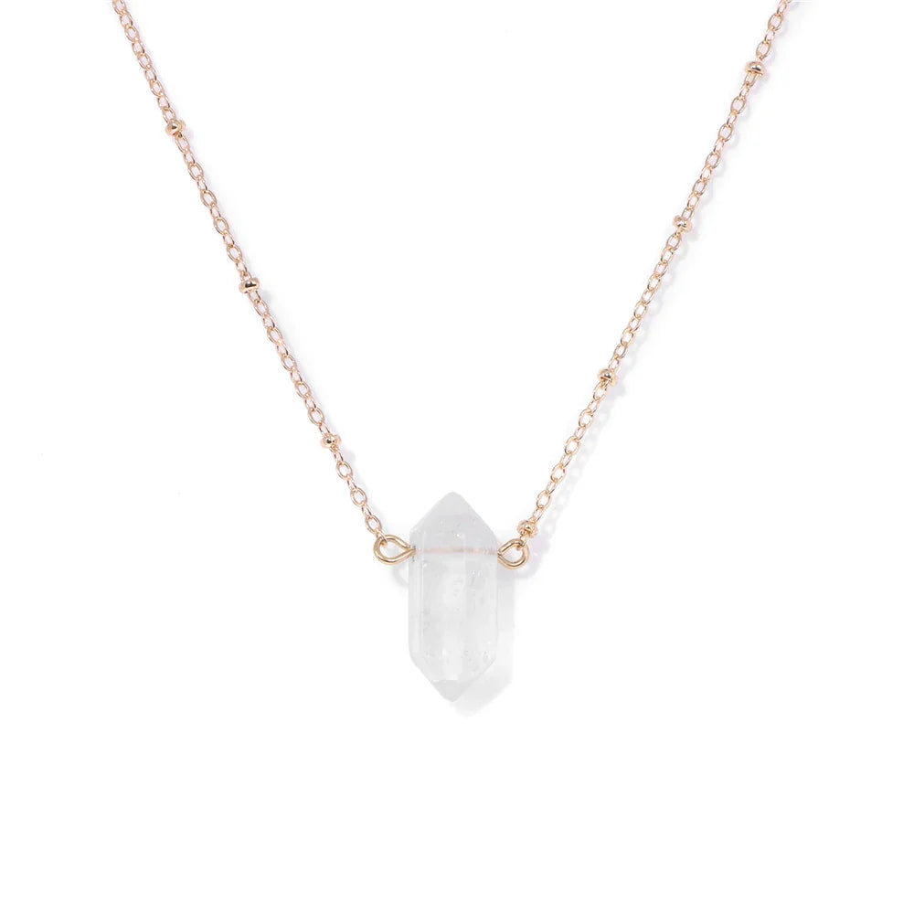 Crystal Hexagon Gold Necklaces - Witchy wonder