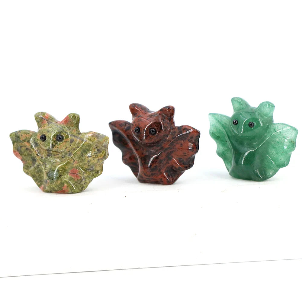 Crystal Bat Statues - Witchy wonder