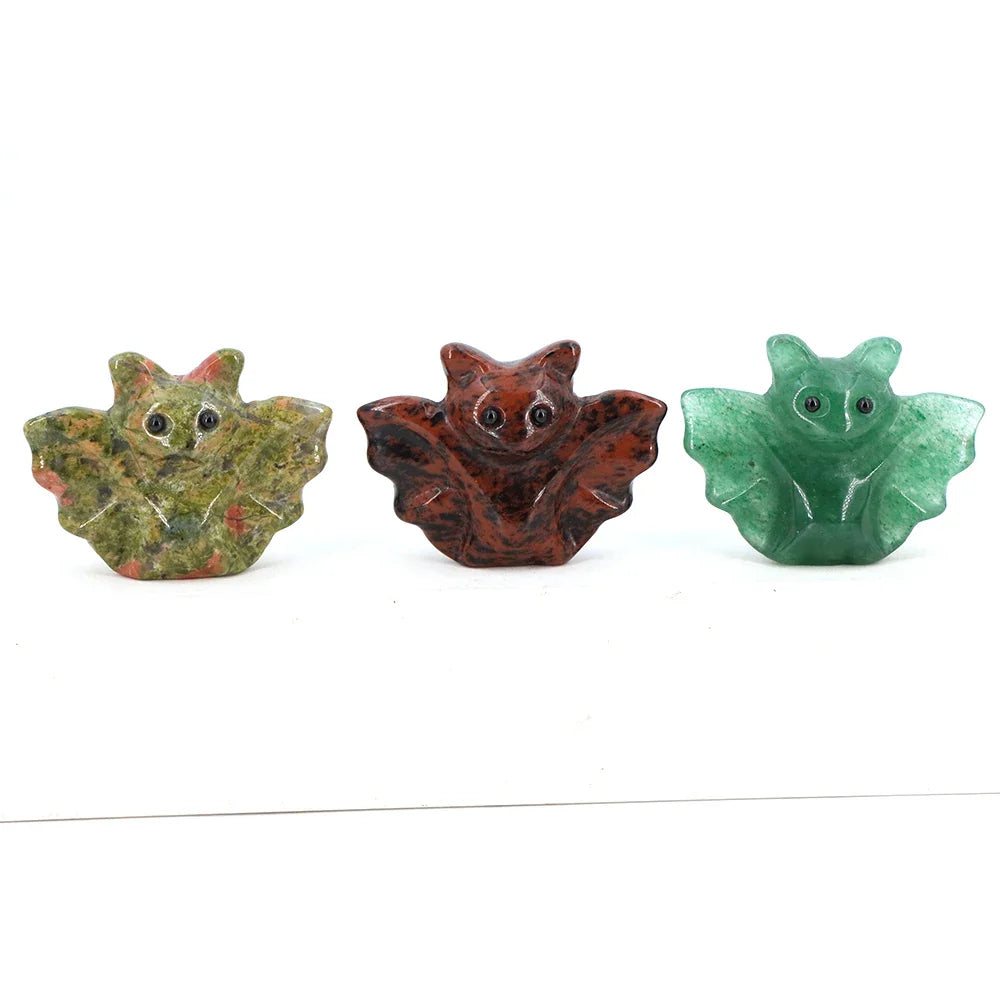 Crystal Bat Statues - Witchy wonder