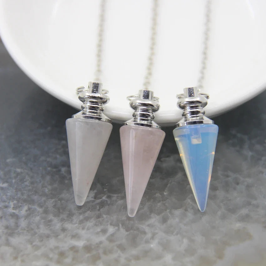 Silver Crystal Pendulums - Witchy wonder