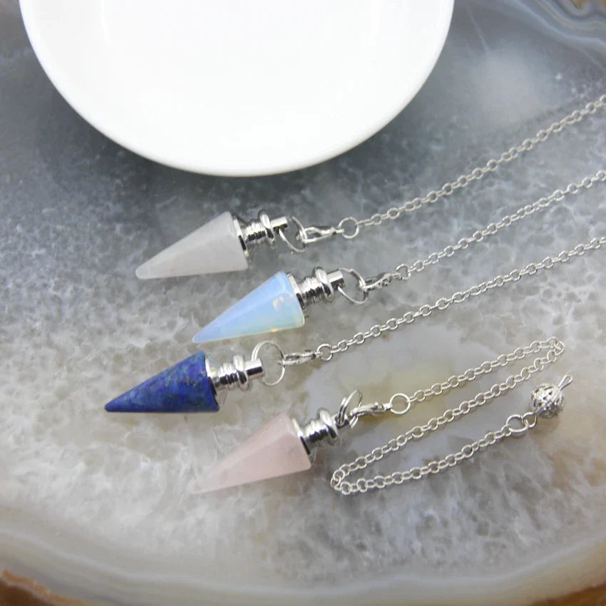 Silver Crystal Pendulums - Witchy wonder